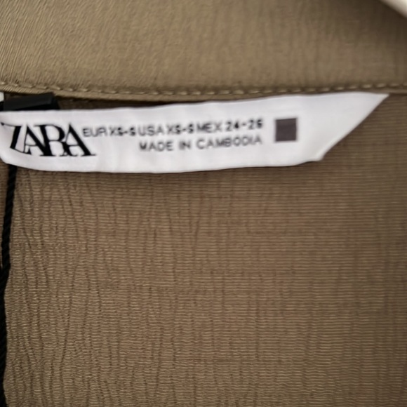 Zara Wrinkle Look Flowy Trench Coat - Picture 13 of 14